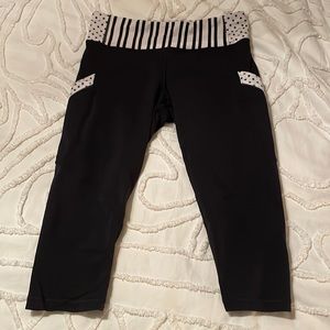 lululemon black run crop